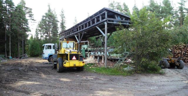 Ett litet sågverk mitt ute i Norrlands inland